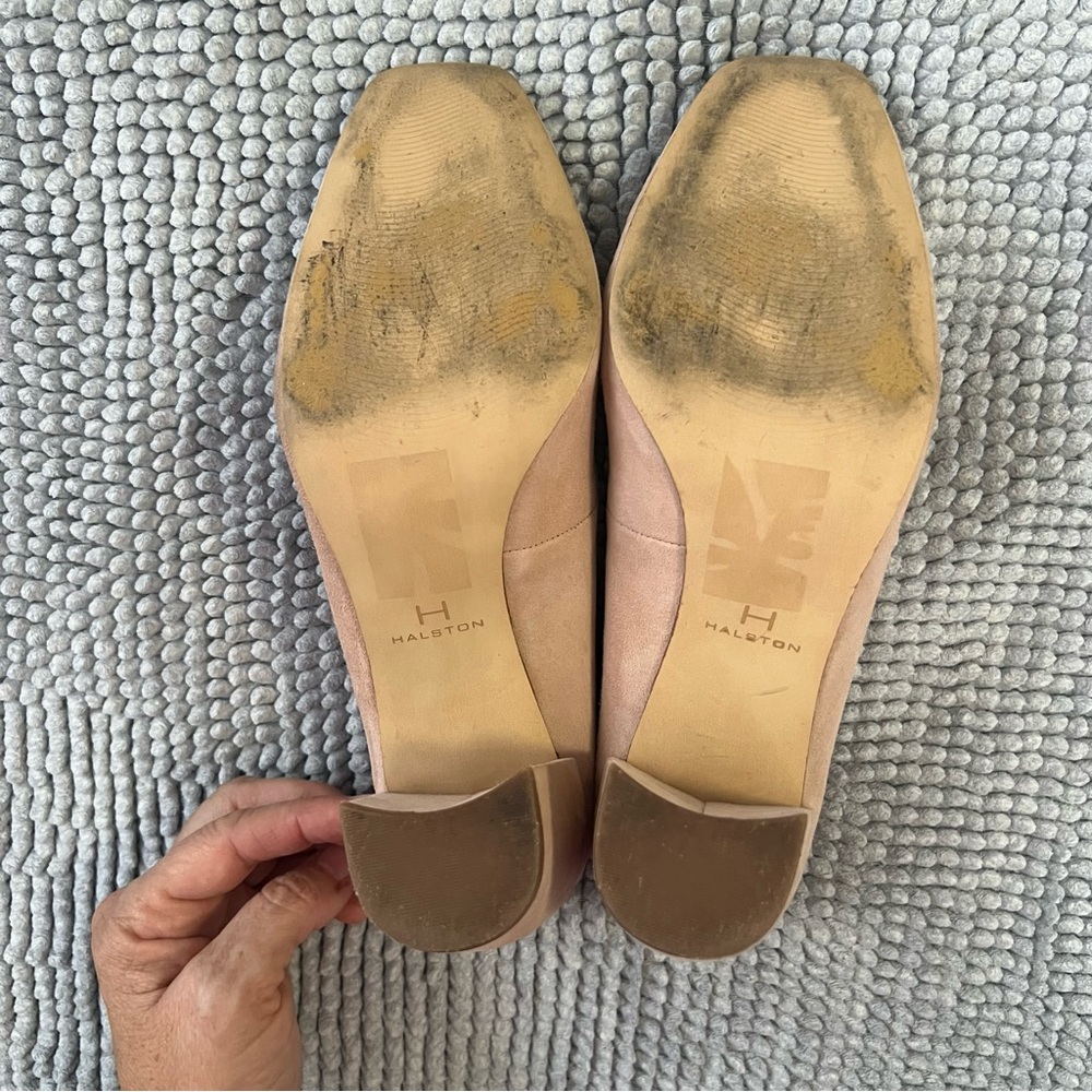 H by Halston Whitney Blush Block Heel Shoes Women’s Size 7 - Picture 4 of 16